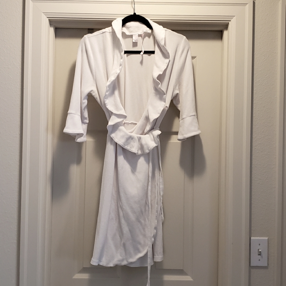 Victoria Secret Short Terry Robe size  Med/LG. Fits more like medium.